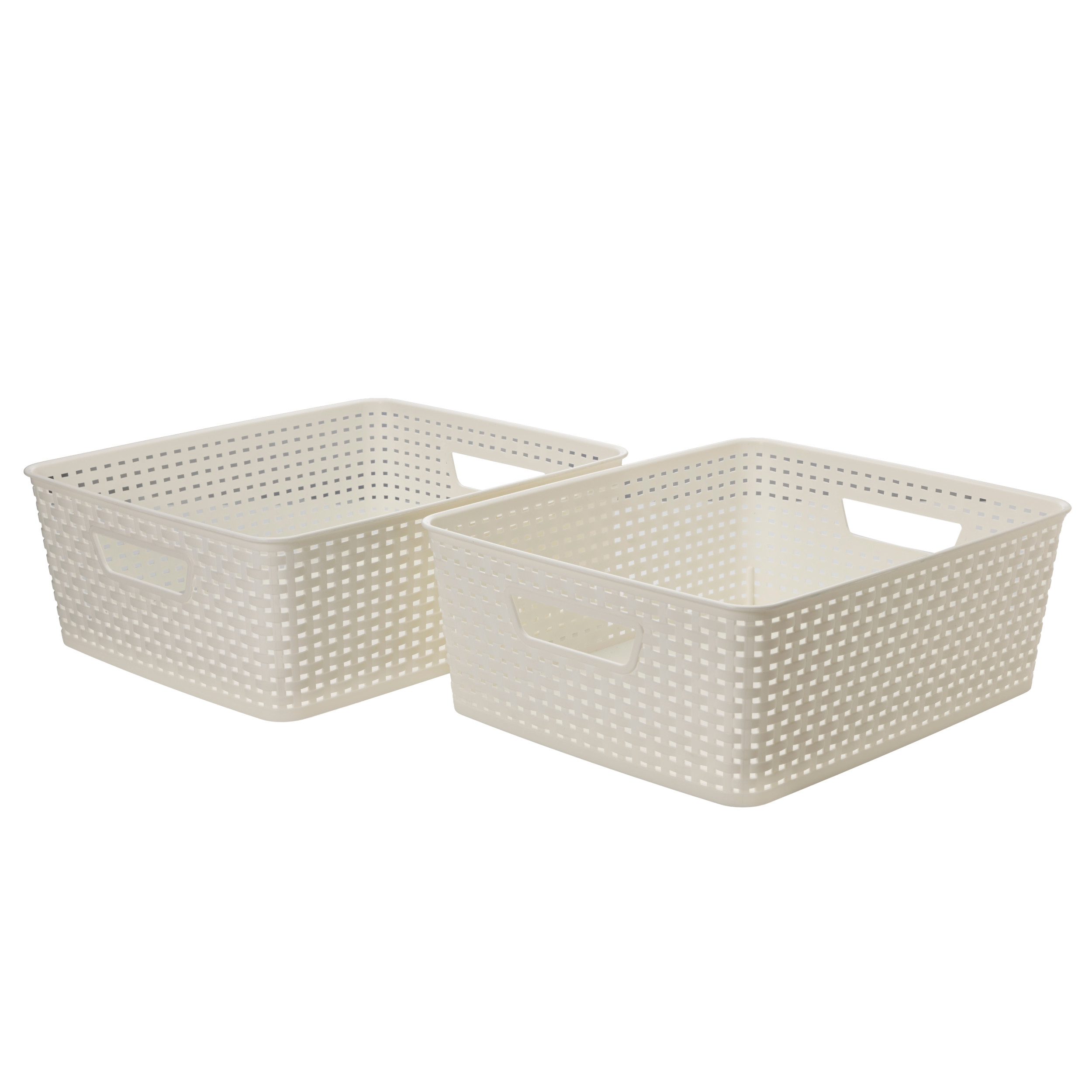 Set x2 Canastos Ratan 12Lts Cocina & Bazar