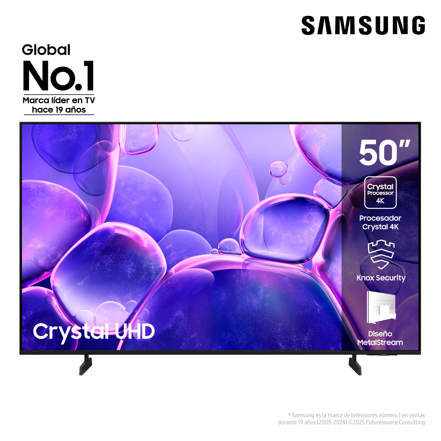 Tv 50" Samsung 4K UHD One UI UN50U8000FGCZB