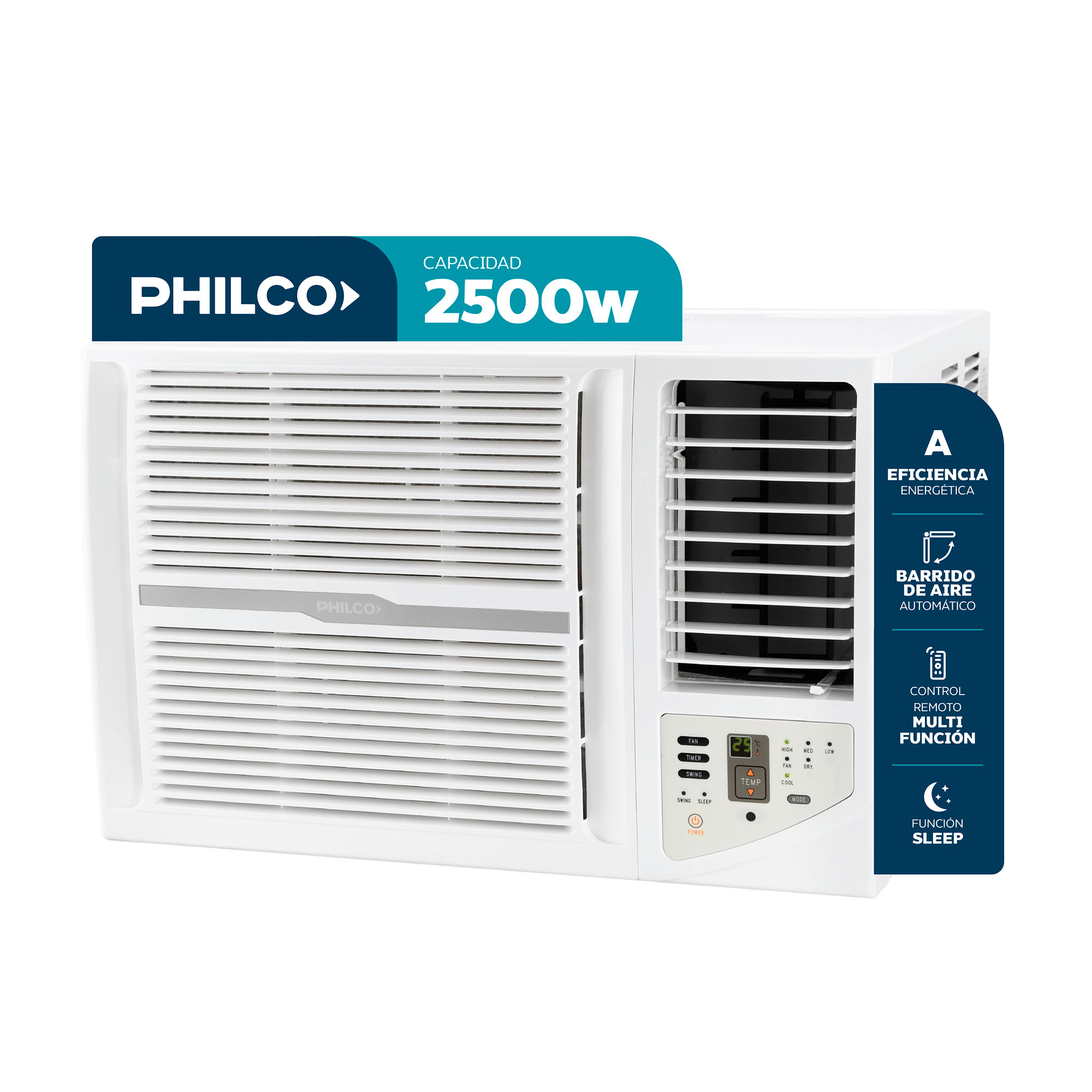 Aire Acondicionado de Ventana Philco FS 2500W PHW25CA3AN