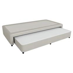 Bicama de Resortes 1 1/2 Plazas 90x190 Urania Ecocuero Crudo Mussa