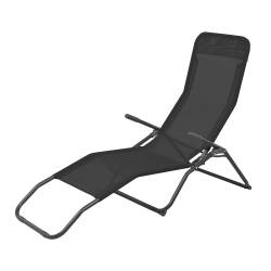 Reposera Plegable Acero Negra