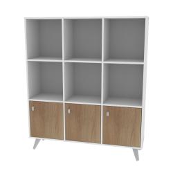 Biblioteca Dielfe 3 Puertas Roble LE110-BAN5