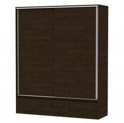 Placard Dielfe 2 Puertas 3 Cajones Wengue PC180-W