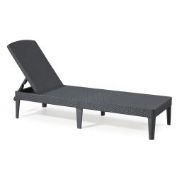 Reposera de ratán Jaipur Graphito Gris