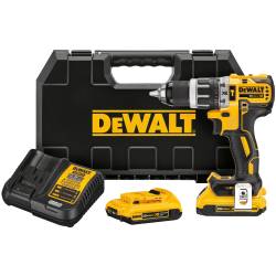 Taladro Atornillador Dewalt 13 mm 20 Volts con Percusión y Maletín