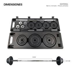 Set de Barras y Pesas Biosports 30 Kg