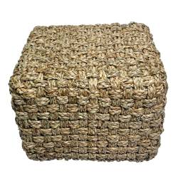 Puff Cuadrado Trenzado