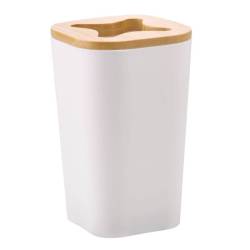 Porta Cepillo Creser Limited Blanco Bambú