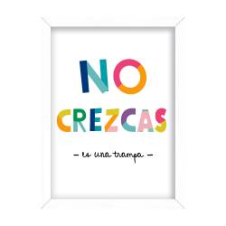 Cuadro Infantil No Crezcas 20x30 cm