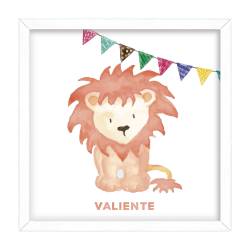 Cuadro Infantil León 30x30 cm