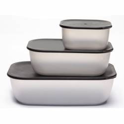 Set x3 Organizadores Hérmeticos Bipo Negro