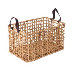 Canasto Agujeros con Manija Negra Ratan M