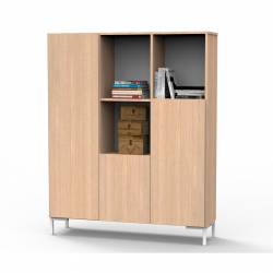 Biblioteca Dielfe 3 Puertas Roble Natural LOS110