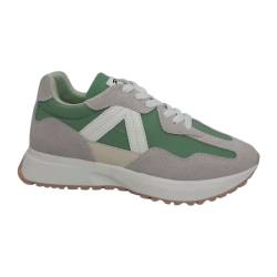 Zapatilla de Dama Prince Gris y Verde Talle 38