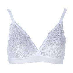 Corpiño Mujer de Encaje Aretha Blanco Talle 90