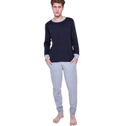 Pijama Hombre Eyelit Manga Larga Talle S-XXL