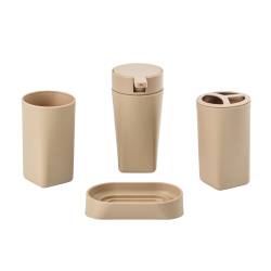 Kit de Baño x4 Piezas Decormesa Beige