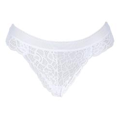 Bombacha Mujer Colaless de Encaje Aretha Blanca Talle L/XL