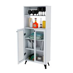 Organizador Centro Estant 5 Estantes 2 Puertas Blanco