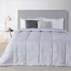 Acolchado Microfibra Reversible Lines Gris 240x240