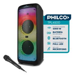 Parlante Portátil Bluetooth Philco Tower 5300W Negro