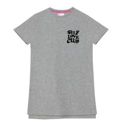 Vestido Niña Coconaut Manga Corta Estampado Gris Talle 8