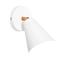 Aplique Cónico de Hierro Mercomax Blanco