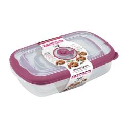 Set x3 Organizadores Herméticos San Remo Rosa