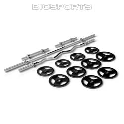 Set de Barras y Pesas Biosports 25 Kg