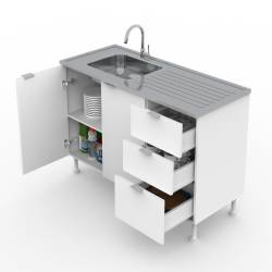 Bajo Mesada Dielfe 1,20 Mts Blanco