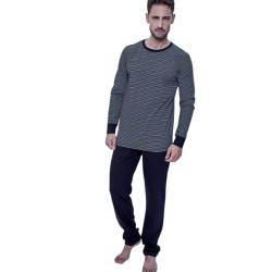 Pijama Hombre Eyelit a Rayas Talle S-XXL