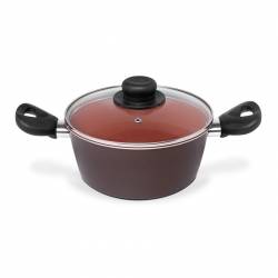 Cacerola Multiflon de Aluminio 22 Cm Marrón