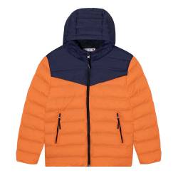 Campera Teen Izzy con Capucha Naranja y Azul Talle 16