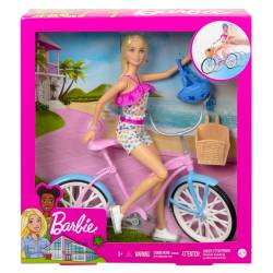 Muñeca Barbie Bicicleta con Accesorios