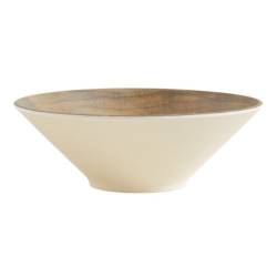 Bowl De Fibra De Bamboo Sumatra Simil Madera Y Beige 17x6 cm