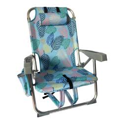 Reposera Plegable Aluminio Celeste