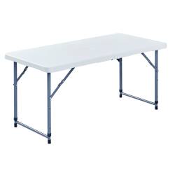 Mesa Plegable Portátil Blanca Traful 122x60,5x56,5