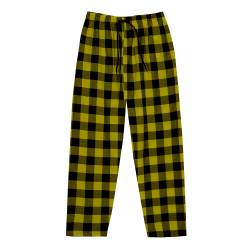 Pantalón Hombre Nordico a Cuadros Amarillo Talle M