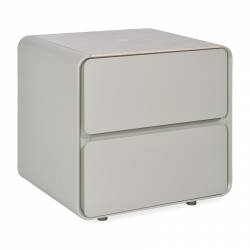 Mesa De Luz Inteligente 2 Cajones Gris Glaciar