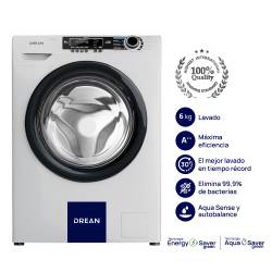 Lavarropas Inverter Drean Carga Frontal 6 Kg LCFDR0608LB