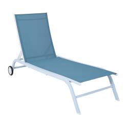 Reposera Plegable Traful Aluminio Azul