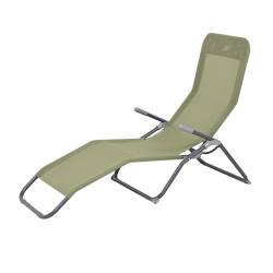 Reposera Plegable Acero Verde