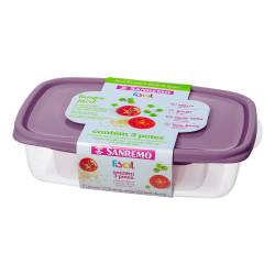 Set x3 Herméticos Rectangulares Sanremo