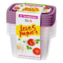 Set x5 Herméticos Rectangulares Sanremo