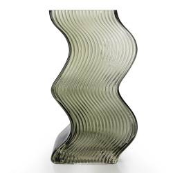 Florero de Vidrio Verde Cocina & Bazar 23x12 cm