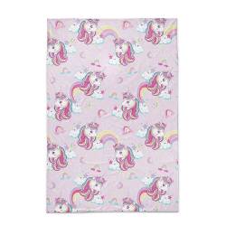 Frazada Super Soft Piñata 1 1/2 Plazas 150x220 Unicornios